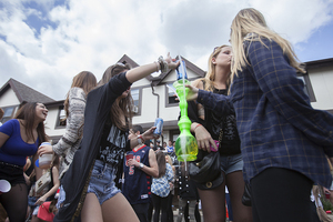 Soon after the Princeton Review named Syracuse University No. 1 party school in the country in 2014, Castle Court was barred from hosting large parties after complaints from the university and the Syracuse Police Department. Parties continue nevertheless  with little intervention from police.