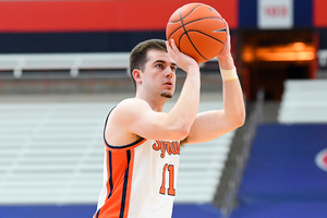 Joe Girard III shot 7-of-13 from the field in Syracuse's game against Boston College.